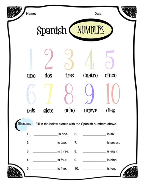 spanish 70|Spanish Numbers: Practice Counting From 1.
